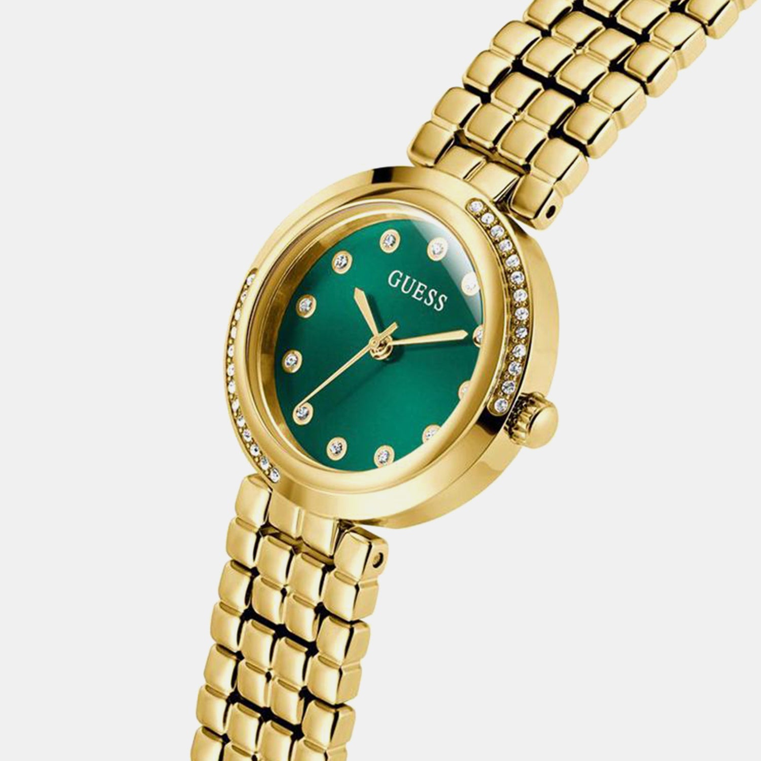 Guess Gb Clara Women Quartz Green Dial Analog Stainless Steel Gw0930L6
