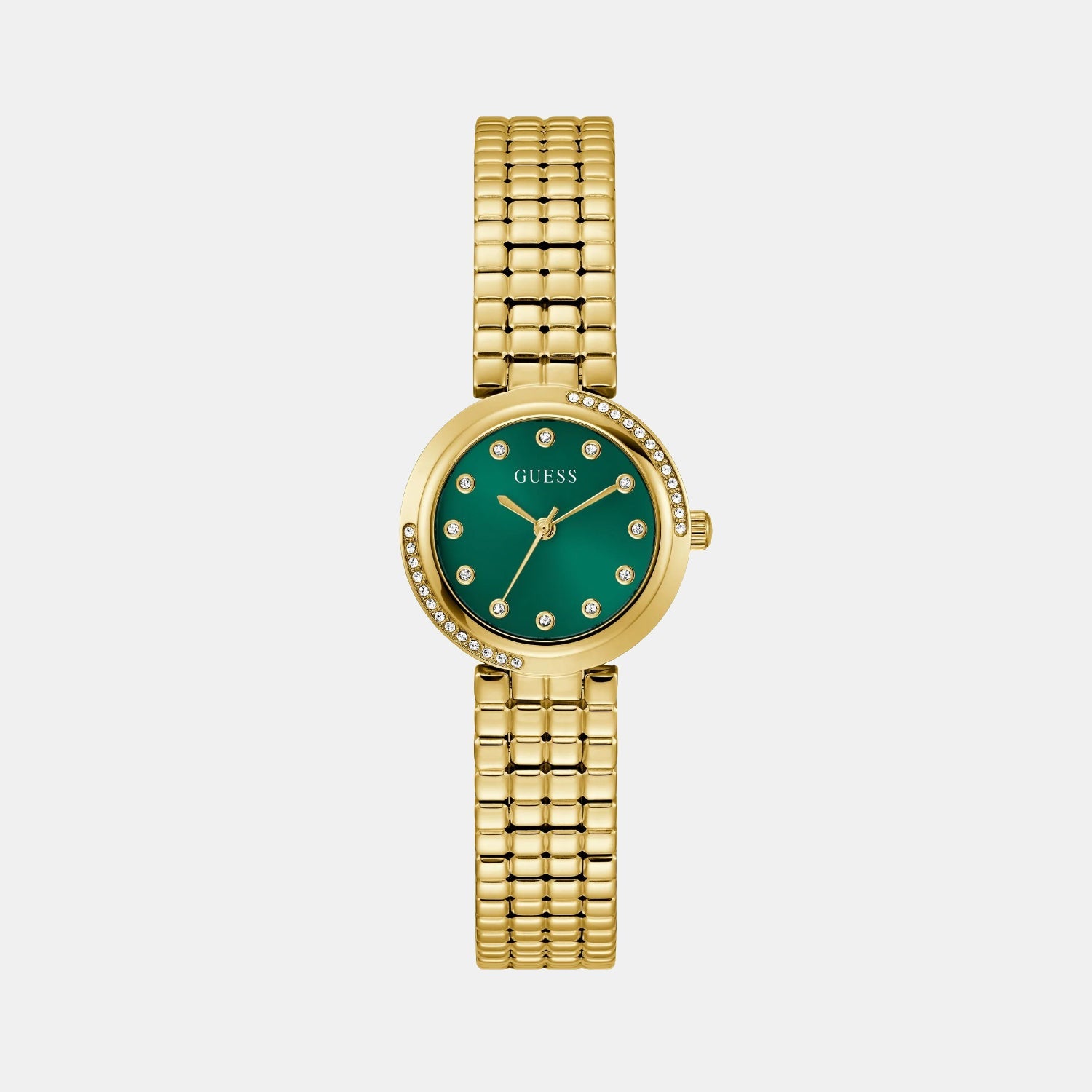 Guess Gb Clara Women Quartz Green Dial Analog Stainless Steel Gw0930L6