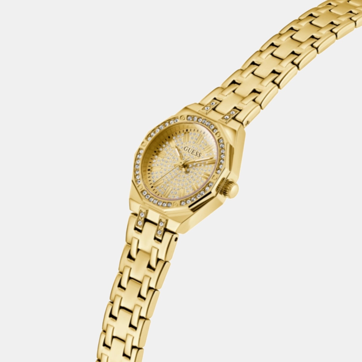 Guess Gb Pixie Women Quartz Champagne Dial Analog Stainless Steel Gw0931L2