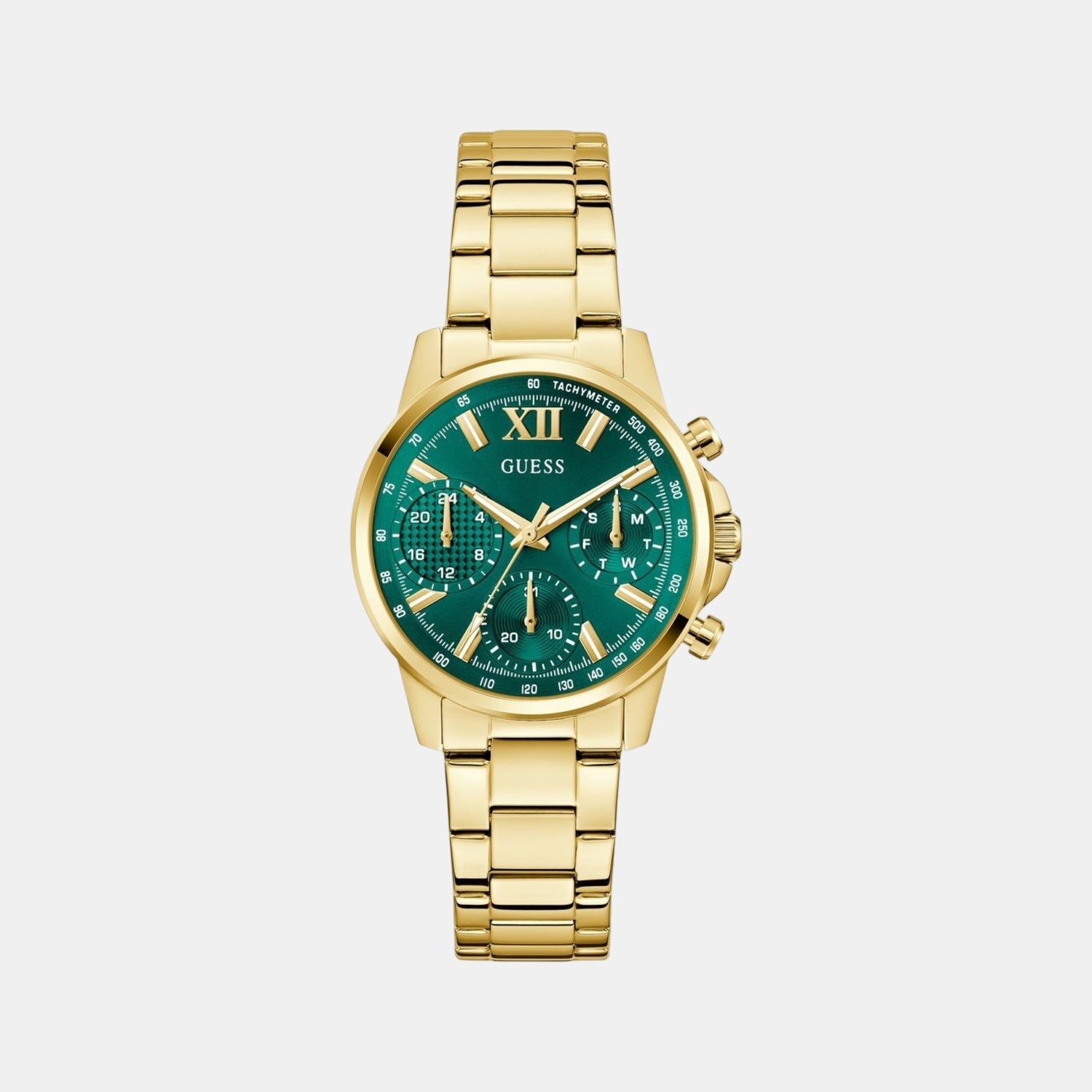 Guess Gd Bailey Women Quartz Green Dial Analog Stainless Steel Gw0933L6