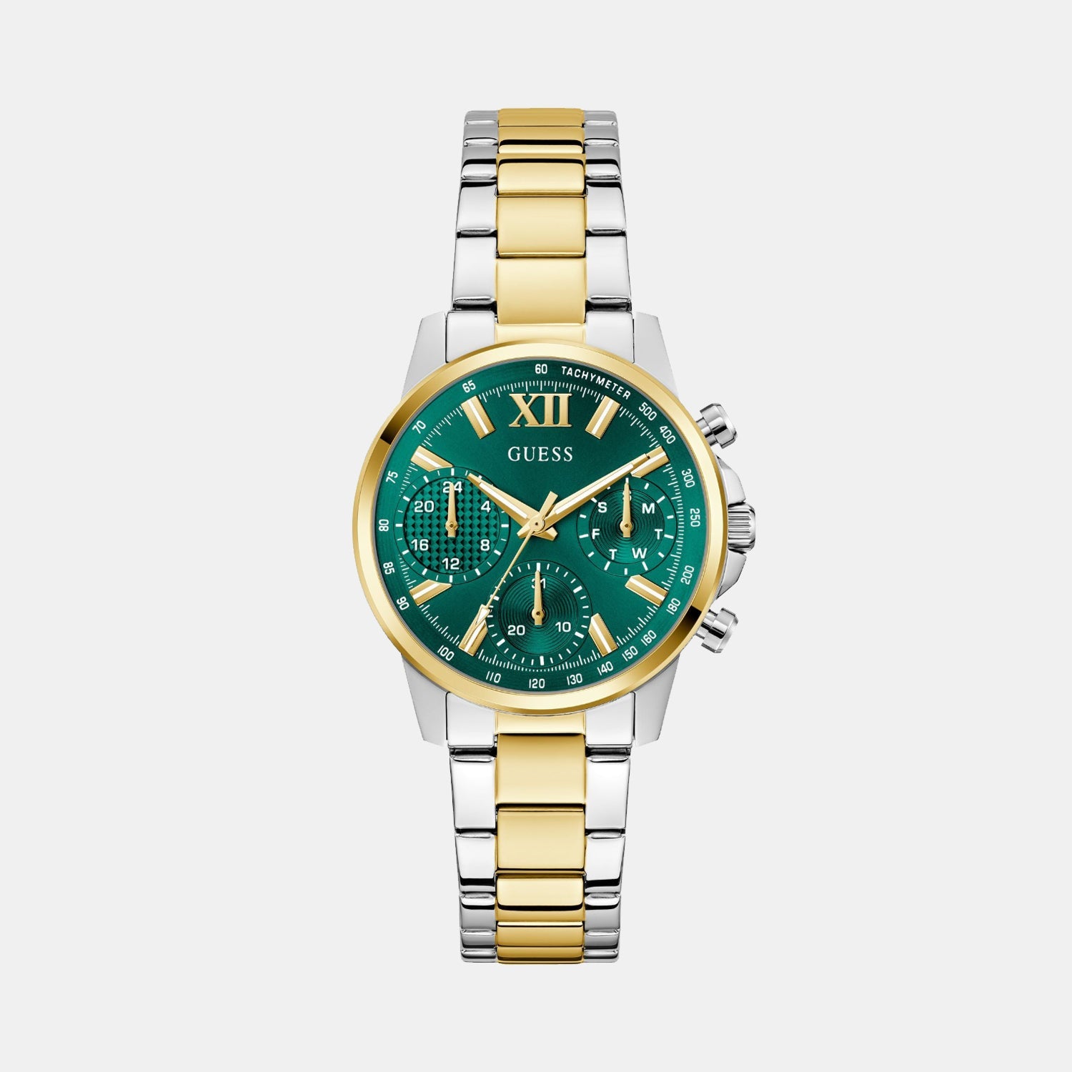 Guess Gd Bailey Women Quartz Green Dial Analog Stainless Steel Gw0933L7