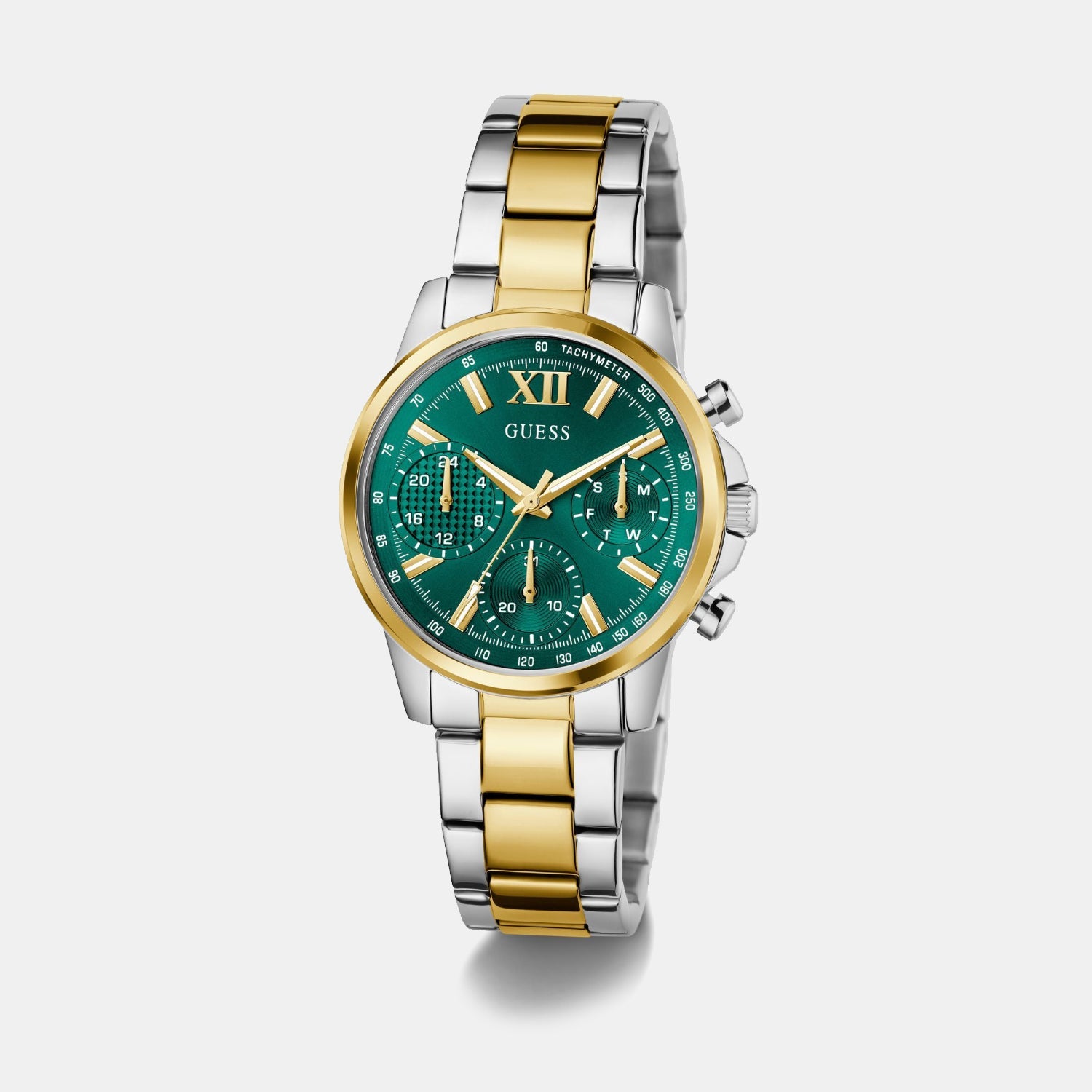 Guess Gd Bailey Women Quartz Green Dial Analog Stainless Steel Gw0933L7
