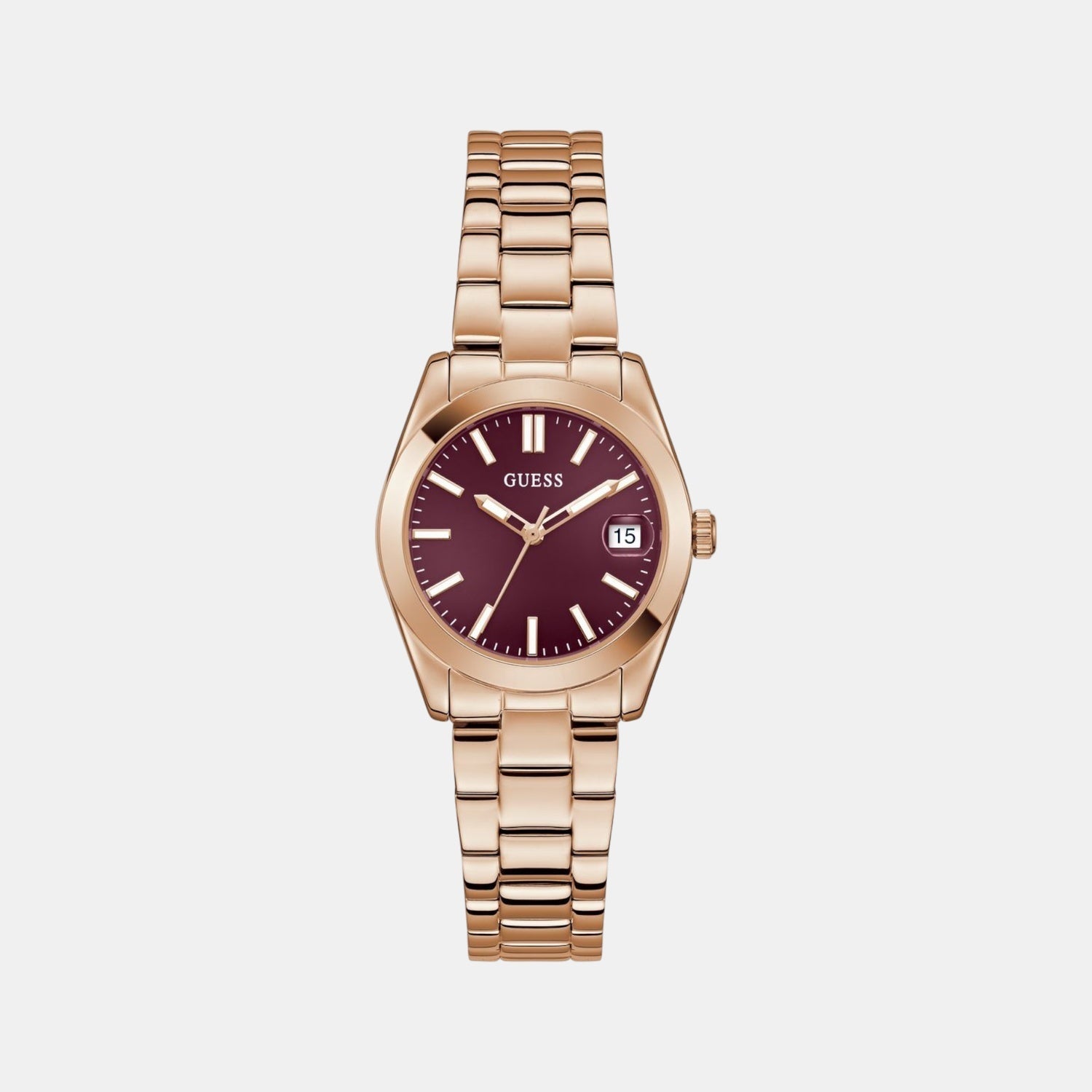 Guess Gd Alice Women Quartz Burgundy Dial Analog Stainless Steel Gw0934L5