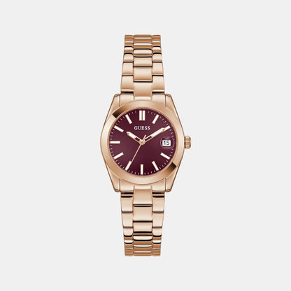 Guess Gd Alice Women Quartz Burgundy Dial Analog Stainless Steel Gw0934L5