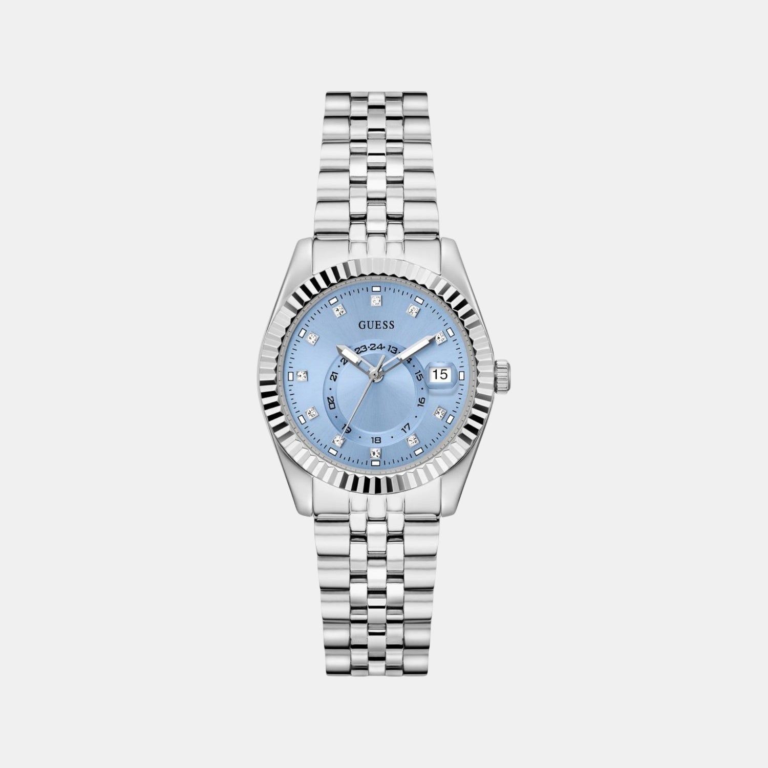 Guess Gd Jada Women Quartz Blue Dial Analog Stainless Steel Gw0936L1