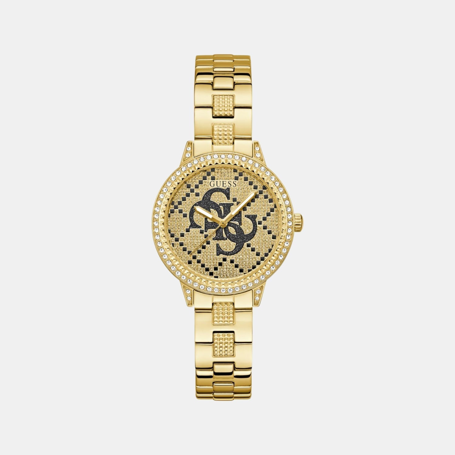 Guess Gt G Lace Women Quartz Champagne Dial Analog Stainless Steel Gw0944L2