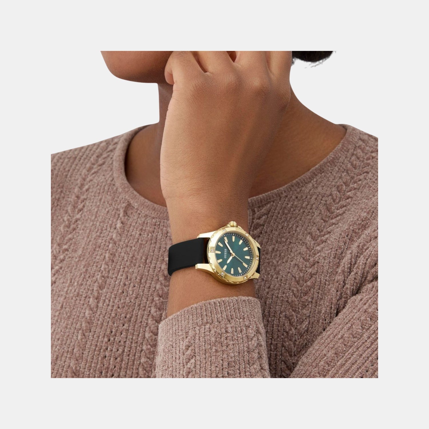 Guess Gs Mist Women Quartz Green Dial Analog Stainless Steel Gw0949L2