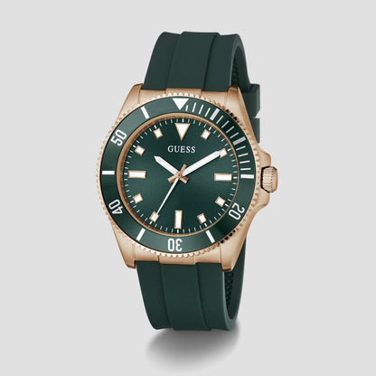 Guess Gs Cliff Men Quartz Green Dial Analog Stainless Steel Gw0969G5