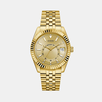 Guess Gd Jaden Men Quartz Champagne Dial Analog Stainless Steel Gw0977G2