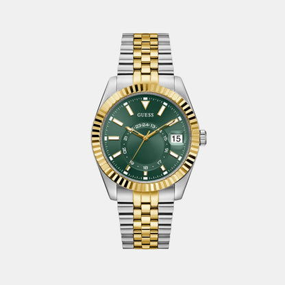 Guess Gd Jaden Men Quartz Green Dial Analog Stainless Steel Gw0977G4