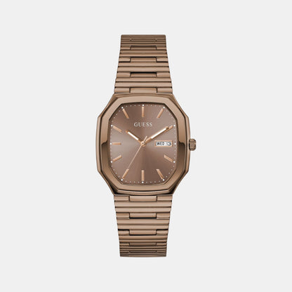 Guess Gd Oliver Men Quartz Brown Dial Analog Stainless Steel Gw0978G3