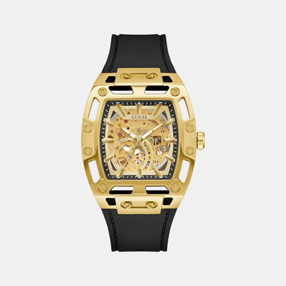 Guess Gd Phoenix Men Automatic Champagne Dial Analog Stainless Steel Gw0980G2