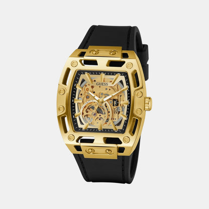 Guess Gd Phoenix Men Automatic Champagne Dial Analog Stainless Steel Gw0980G2