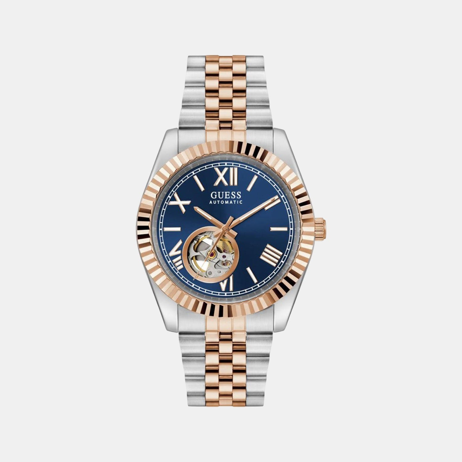Guess Gd Connoisseur Men Automatic Blue Dial Analog Stainless Steel Gw0984G5