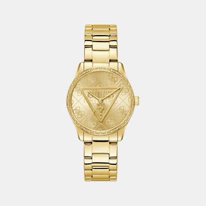 Guess Gt Roxy Women Quartz Champagne Dial Analog Stainless Steel Gw0987L2