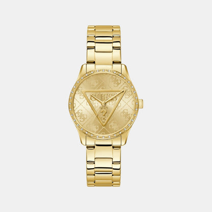 Guess Gt Roxy Women Quartz Champagne Dial Analog Stainless Steel Gw0987L2