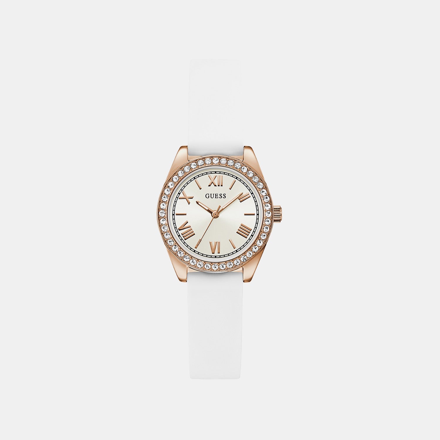 Guess Gd Mini Luna Women Quartz White Dial Analog Stainless Steel Gw1000L3