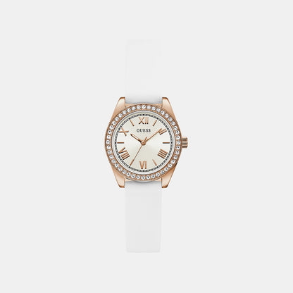 Guess Gd Mini Luna Women Quartz White Dial Analog Stainless Steel Gw1000L3