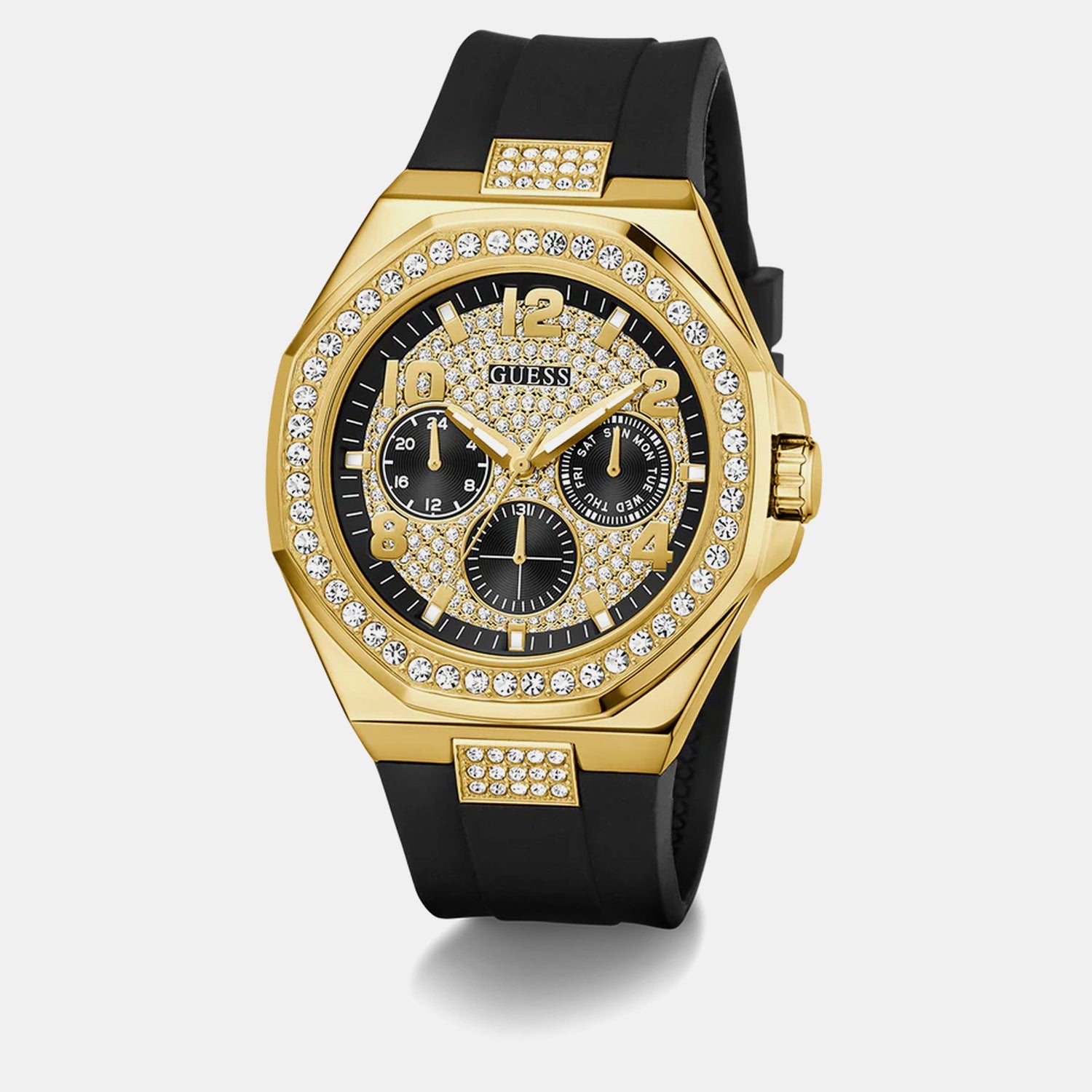 Guess Gt Empire Men Quartz Black Dial Analog Stainless Steel Gw1002G2