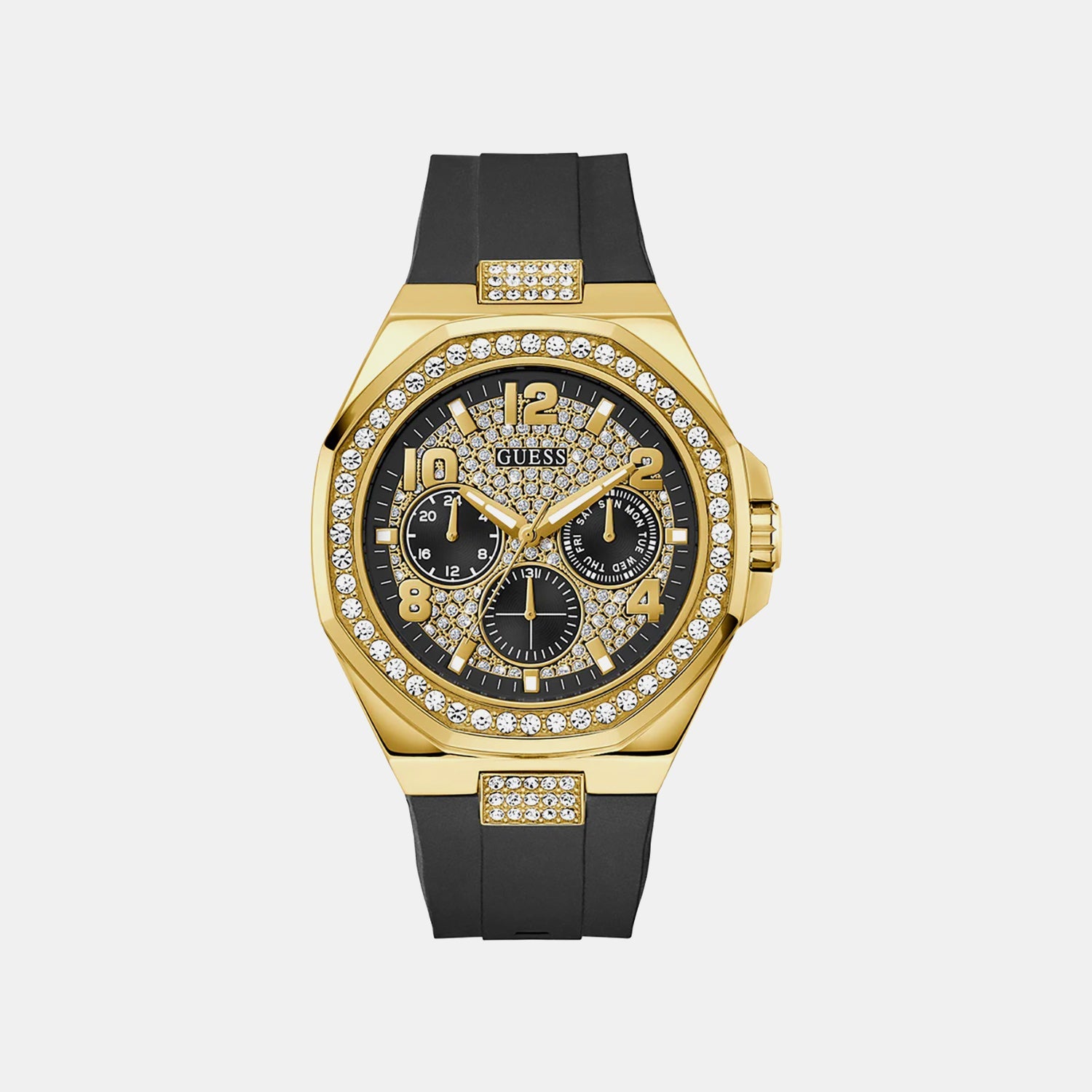 Guess Gt Empire Men Quartz Black Dial Analog Stainless Steel Gw1002G2