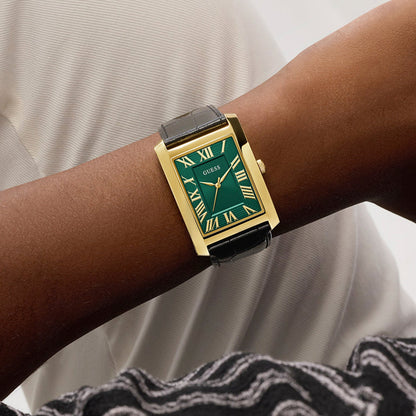 Guess Gd Clyde Men Quartz Green Dial Analog Stainless Steel Gw1003G3