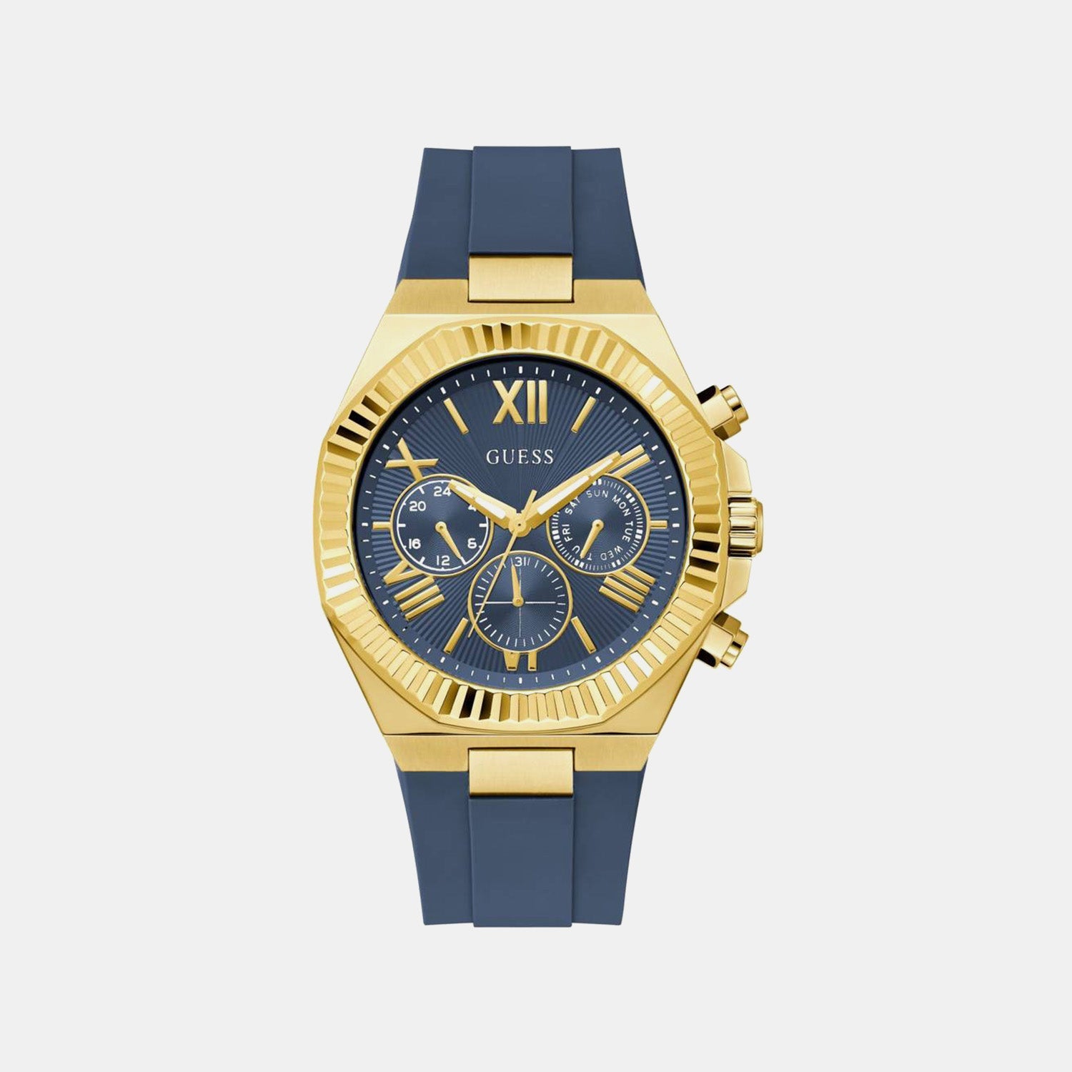 Guess Gd Equity Men Quartz Blue Dial Analog Stainless Steel Gw1011G2