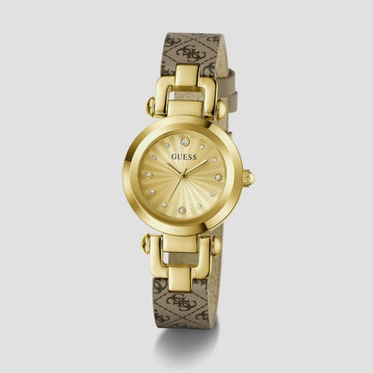 Guess Gb Ginger Women Quartz Champagne Dial Analog Stainless Steel Gw1021L2