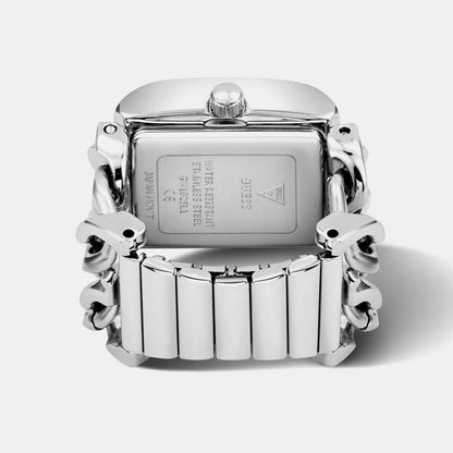 Guess Gb Mod Heavy Metal Women Quartz Silver Dial Analog Stainless Steel Gw1025L1