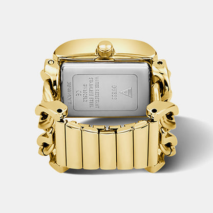 Guess Gb Mod Heavy Metal Women Quartz Gold Dial Analog Stainless Steel Gw1025L2