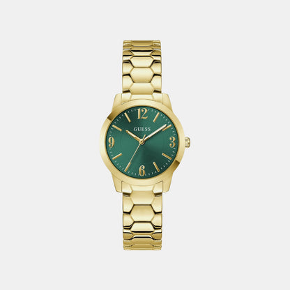 Guess Gd Winni Women Quartz Green Dial Analog Stainless Steel Gw1028L2