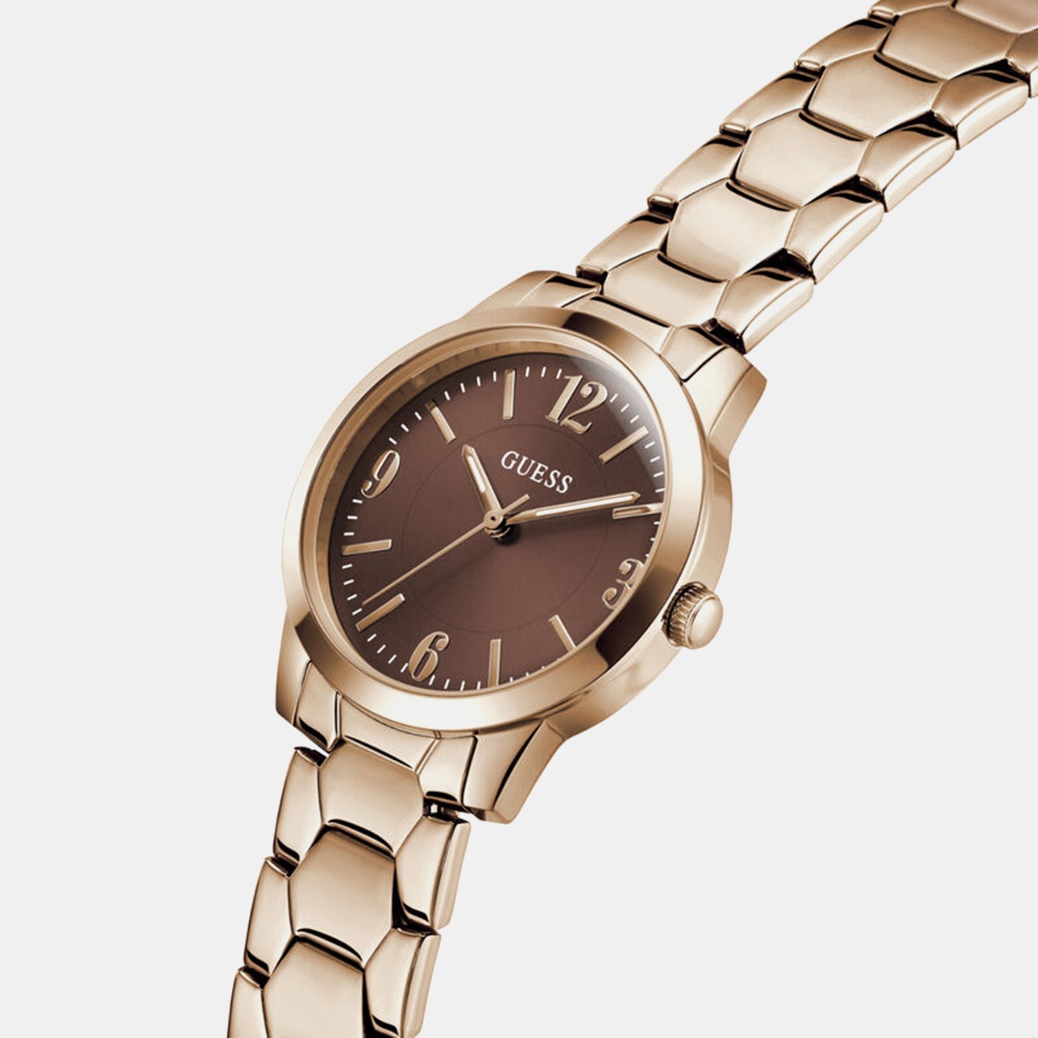 Guess Gd Winni Women Quartz Brown Dial Analog Stainless Steel Gw1028L4