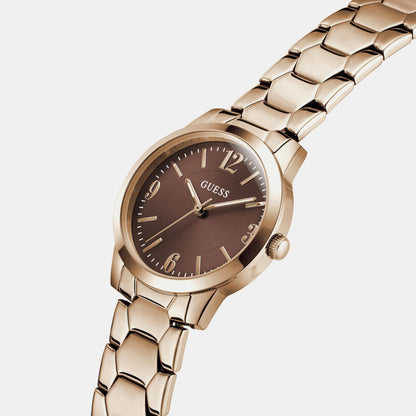 Guess Gd Winni Women Quartz Brown Dial Analog Stainless Steel Gw1028L4