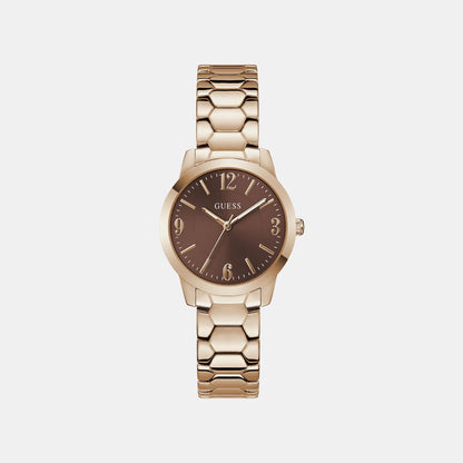 Guess Gd Winni Women Quartz Brown Dial Analog Stainless Steel Gw1028L4
