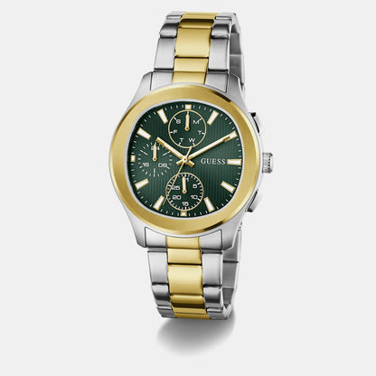 Guess Gd Palmer Men Quartz Green Dial Analog Stainless Steel Gw1048G4