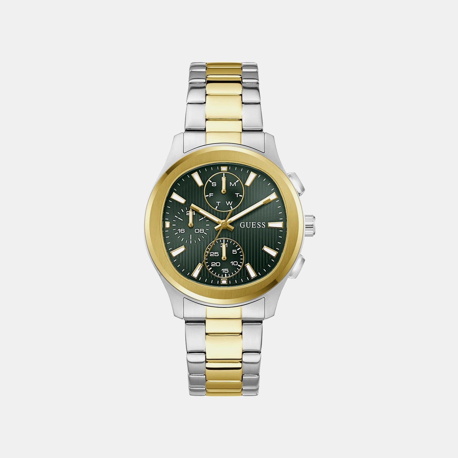 Guess Gd Palmer Men Quartz Green Dial Analog Stainless Steel Gw1048G4
