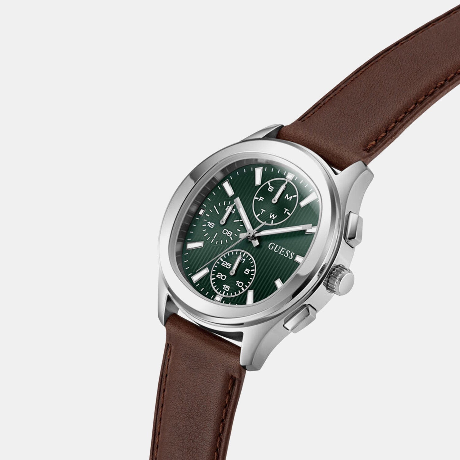 Guess Gd Palmer Men Quartz Green Dial Analog Stainless Steel Gw1049G1