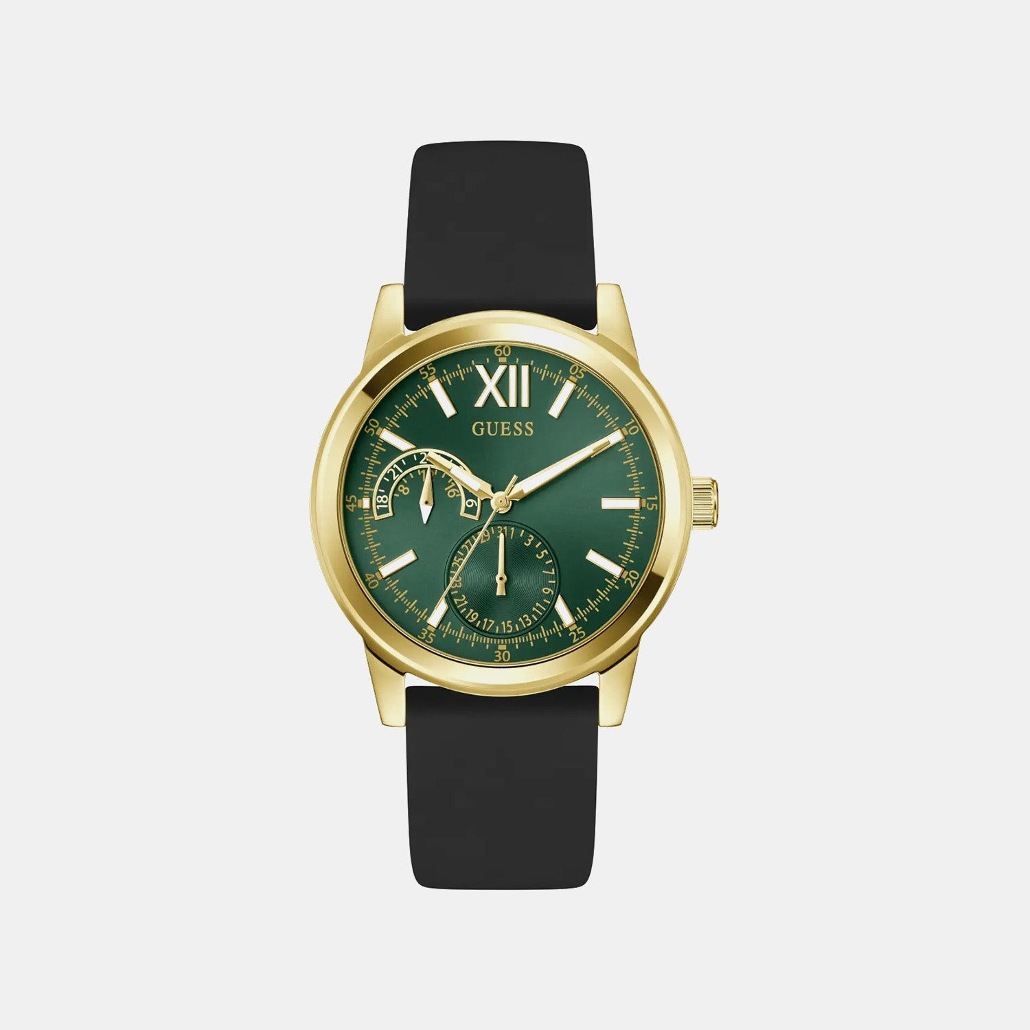 Guess Gd Emerson Men Quartz Green Dial Analog Stainless Steel Gw1056G2