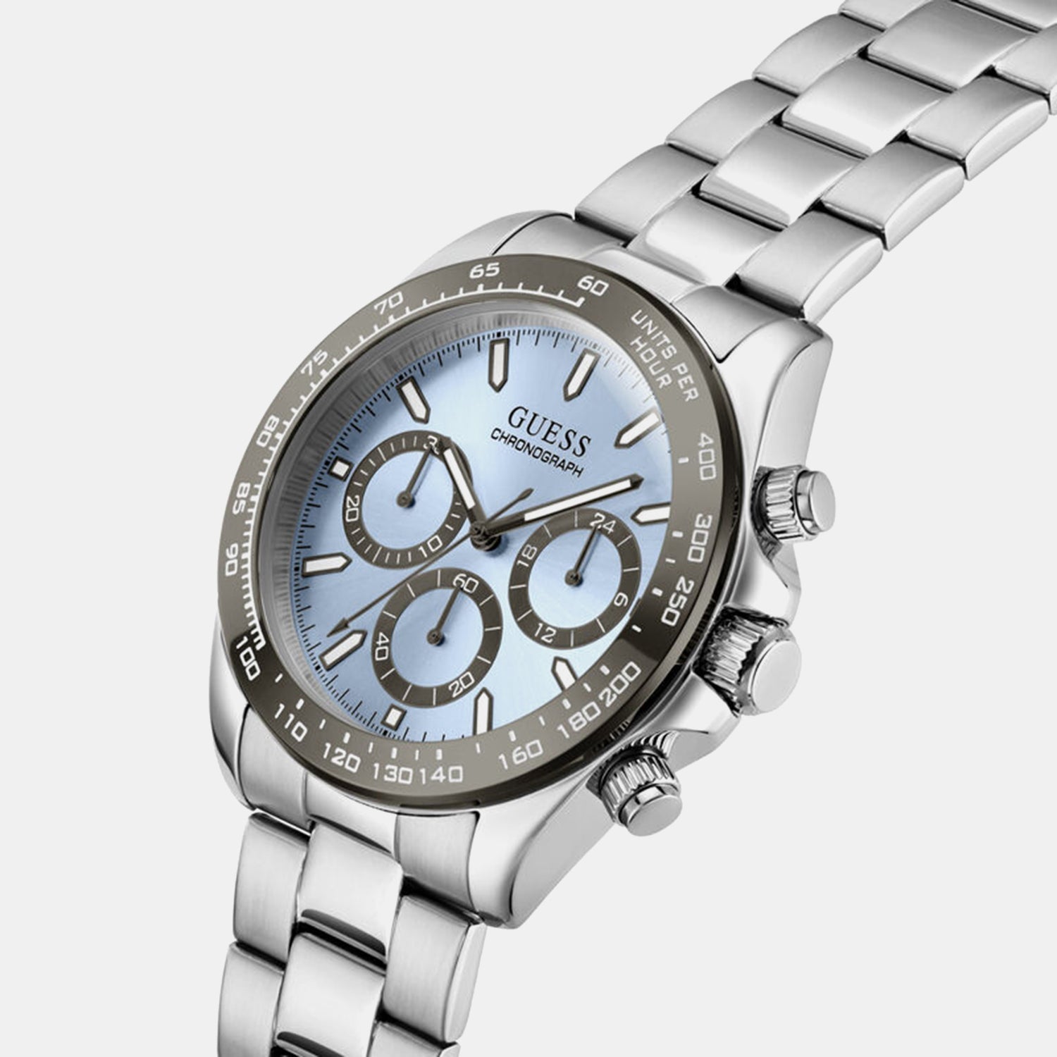 Guess Gs Arthur Men Quartz Blue Dial Analog Stainless Steel Gw1058G1