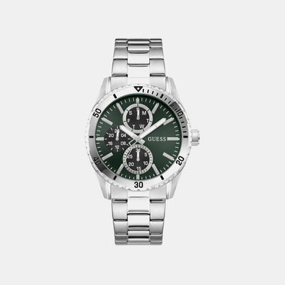 Guess Gs Velocity Men Quartz Green Dial Analog Stainless Steel Gw1061G1