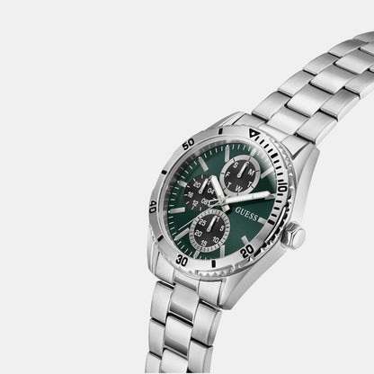 Guess Gs Velocity Men Quartz Green Dial Analog Stainless Steel Gw1061G1