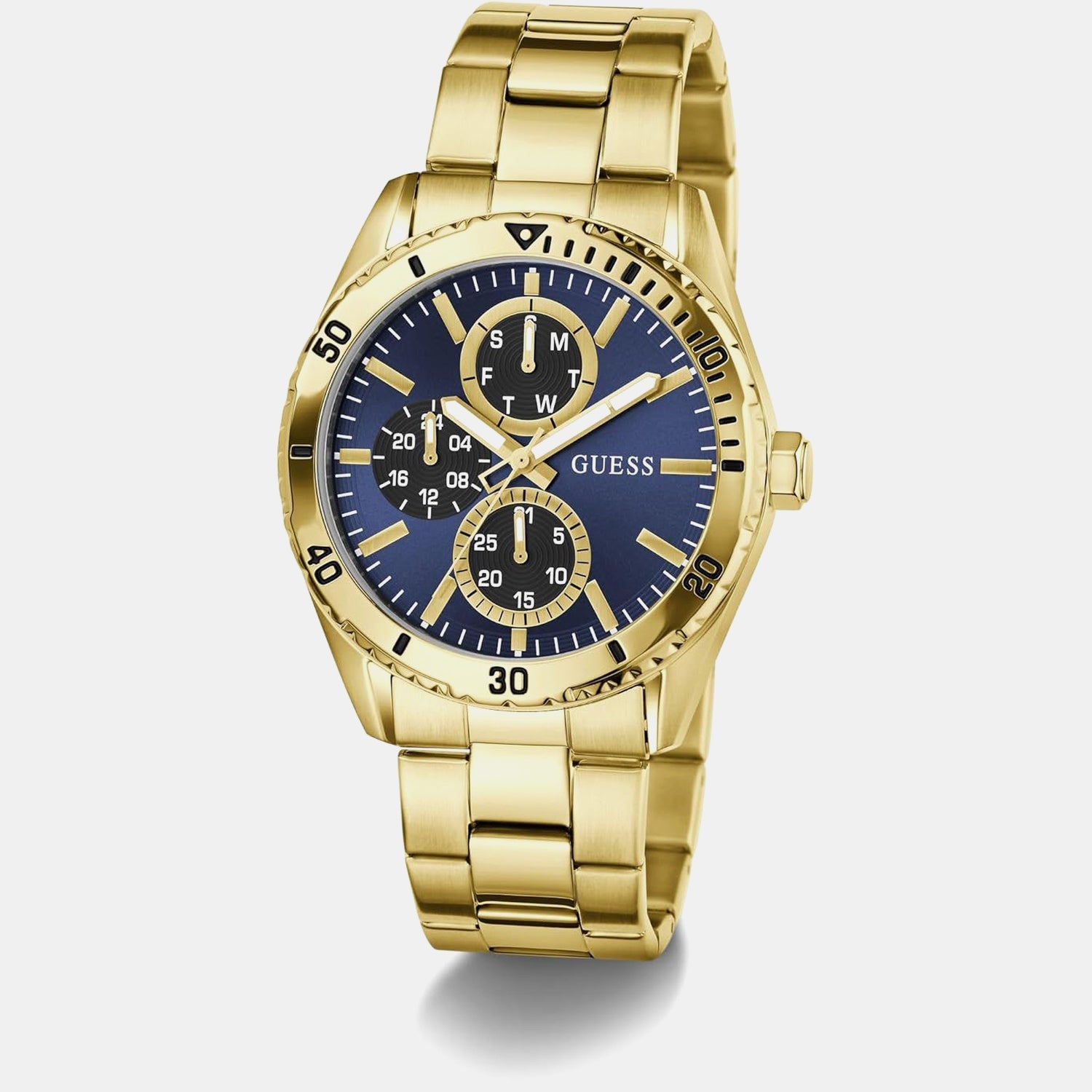 Guess Gs Velocity Men Quartz Blue Dial Analog Stainless Steel Gw1061G2
