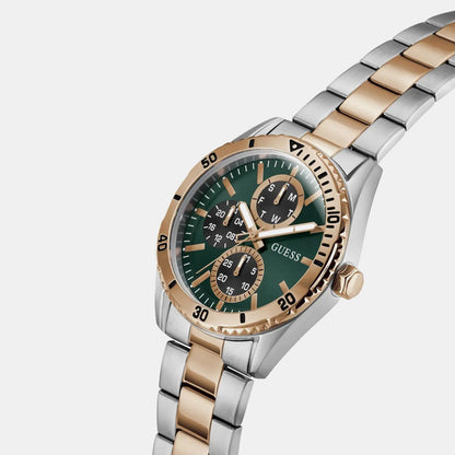 Guess Gs Velocity Men Quartz Green Dial Analog Stainless Steel Gw1061G6