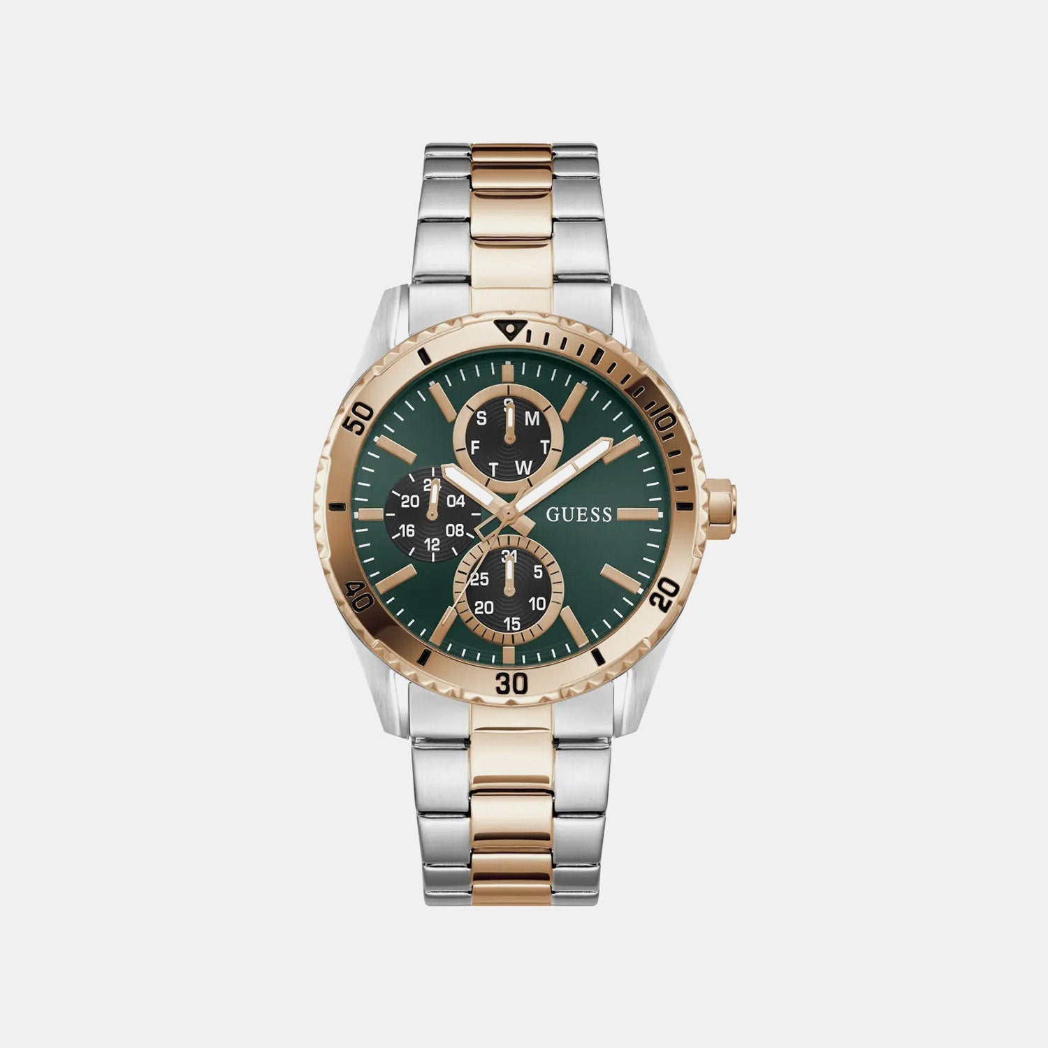 Guess Gs Velocity Men Quartz Green Dial Analog Stainless Steel Gw1061G6