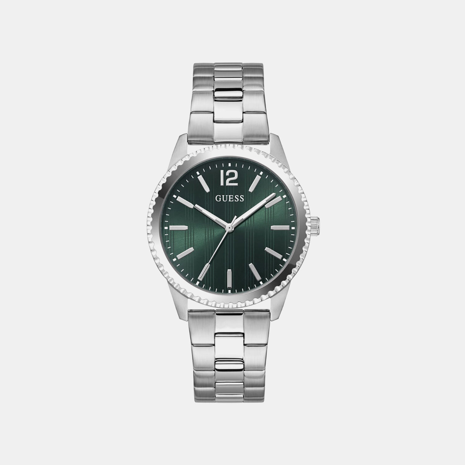 Guess Gs Chip Men Quartz Green Dial Analog Stainless Steel Gw1062G1