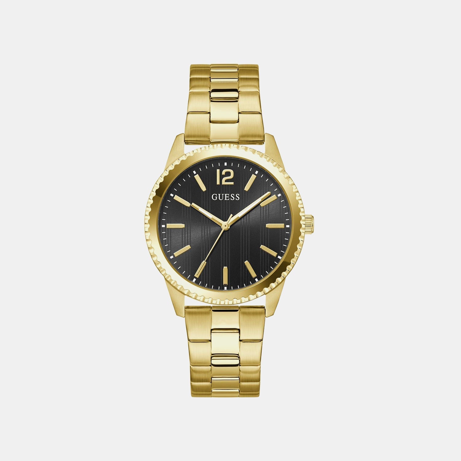 Guess Gs Chip Men Quartz Black Dial Analog Stainless Steel Gw1062G2