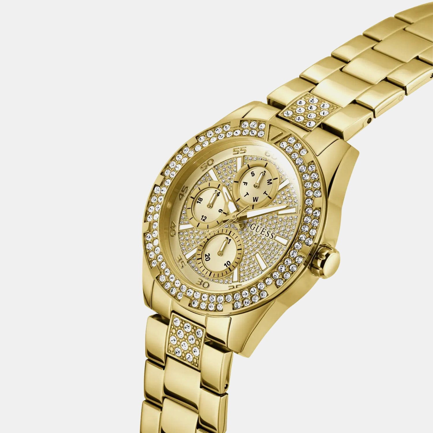 Guess Gt Orion Men Quartz Champagne Dial Analog Stainless Steel Gw1067G2