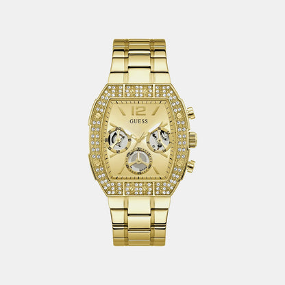 Guess Gt Phoenix Quantum Men Quartz Champagne Dial Analog Stainless Steel Gw1068G2
