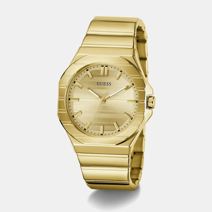 Guess Gt Jaq Men Quartz Champagne Dial Analog Stainless Steel Gw1070G2