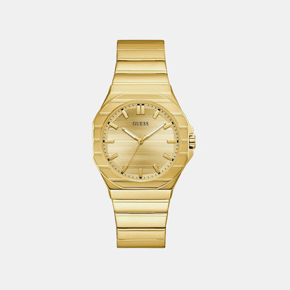 Guess Gt Jaq Men Quartz Champagne Dial Analog Stainless Steel Gw1070G2