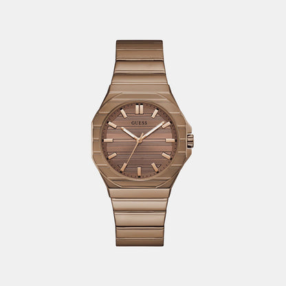 Guess Gt Jaq Men Quartz Brown Dial Analog Stainless Steel Gw1070G3